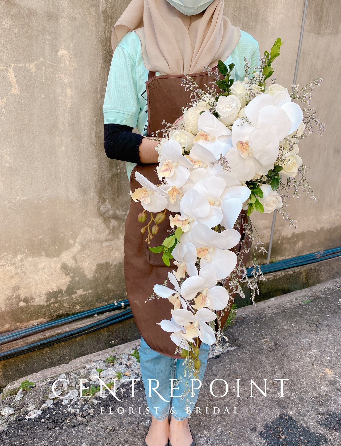 AF White Orchid Bridal Bouquet (RM 220.00)