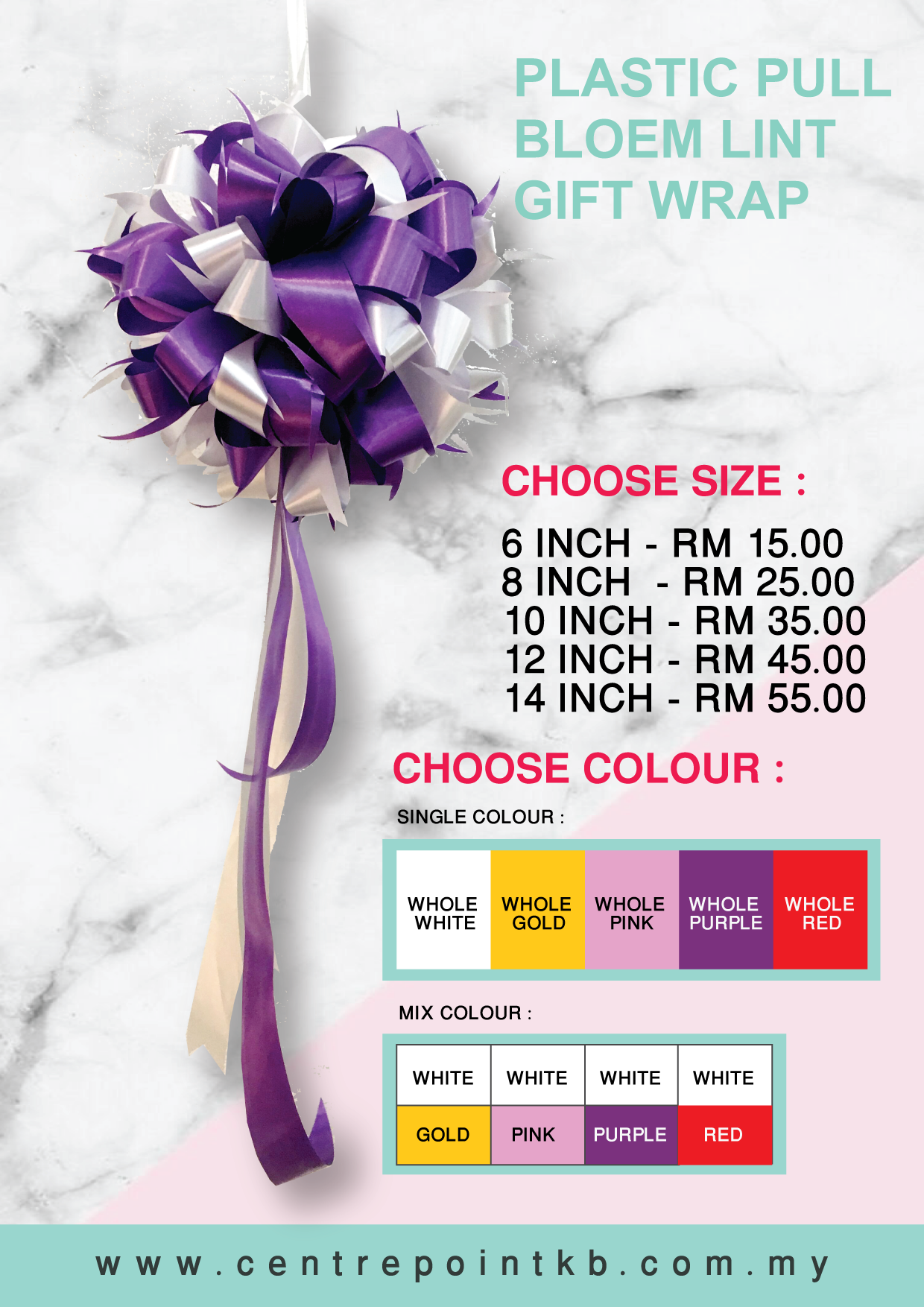 Plastic Pull Bloem Lint Gift Wrap