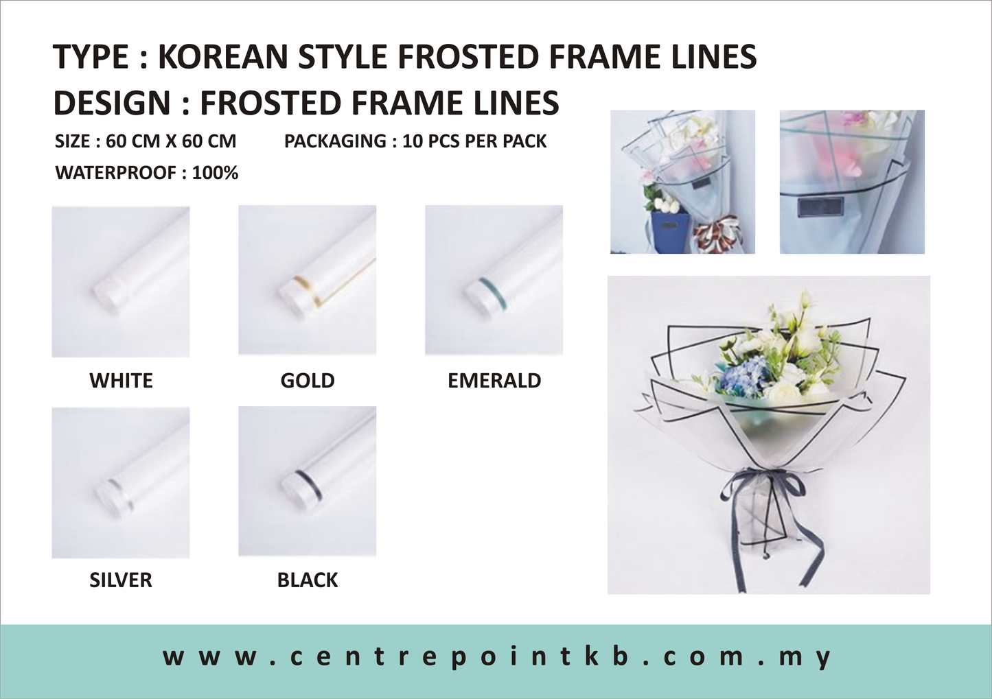 Korea Style Frosted Frame Lines (10 pcs/pkt)