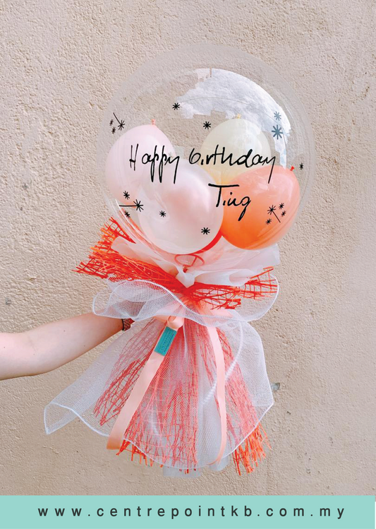 Oren Yellow Bobo Balloon bouquet (RM 70.00)