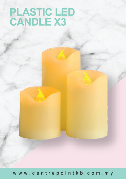 Plastic LED Candle x3 (Boxes)