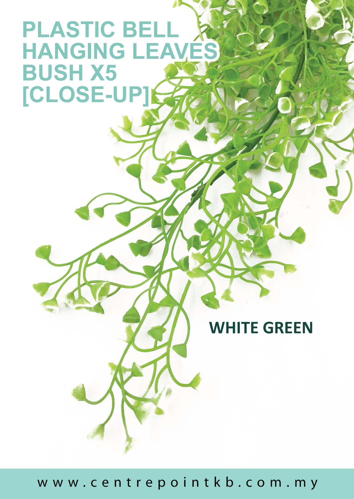 Plastic Bell Hanging Leaves Bush X5 (Pieces/Dozen)