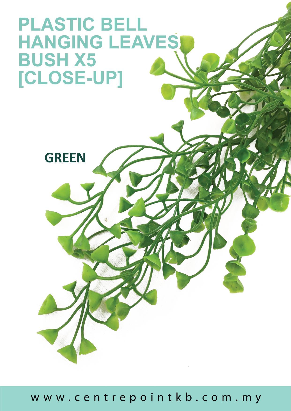 Plastic Bell Hanging Leaves Bush X5 (Pieces/Dozen)