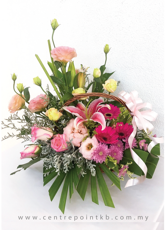 Peaceful Flower Basket (RM 150.00)