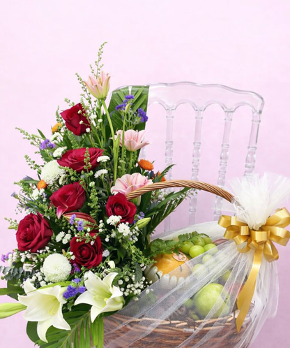 Premium Fruit & Flower Basket 888 (RM 300.00)