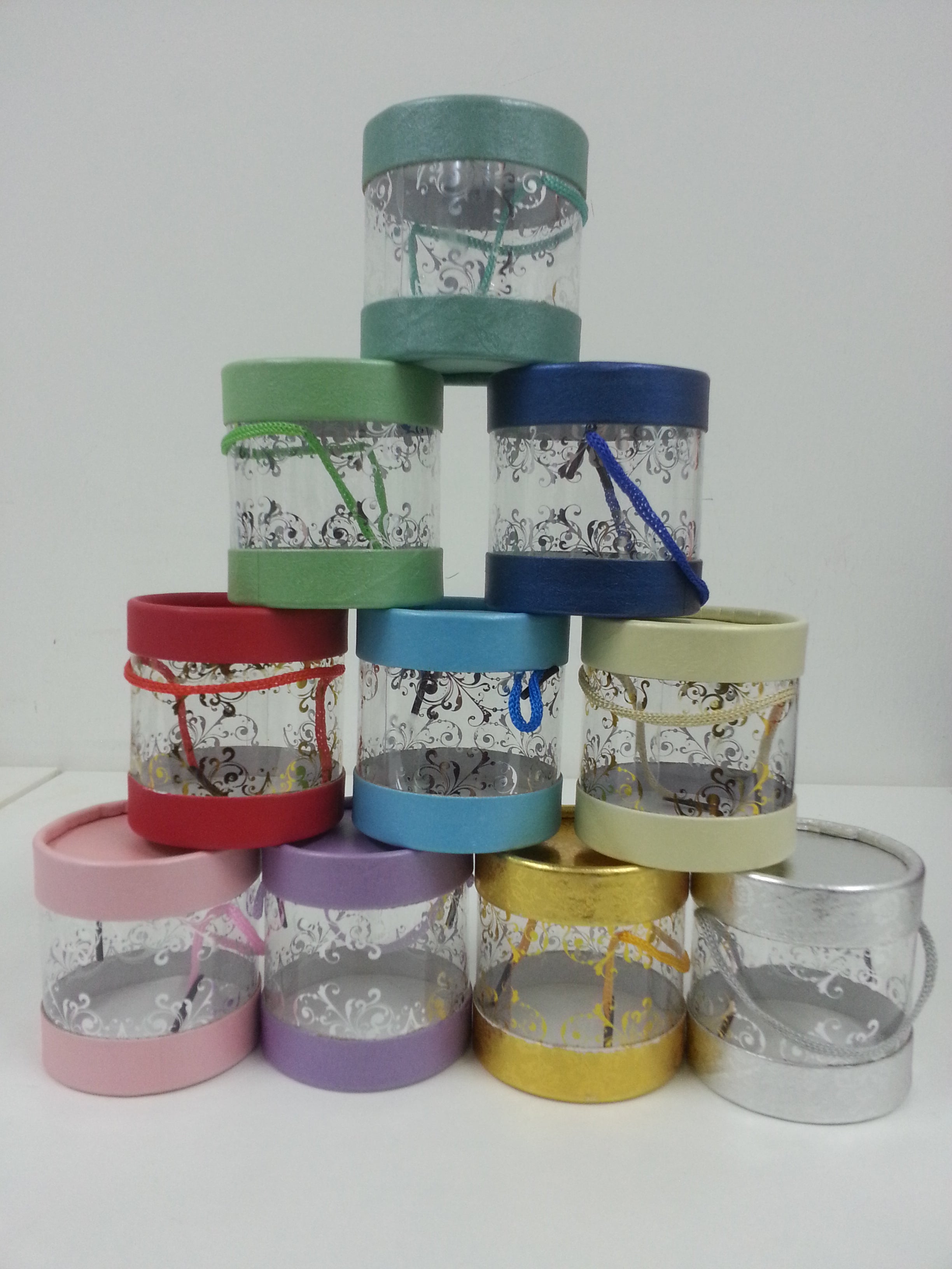 Round Transparent Paper Box (Colours) 25Box/Pkt – Perniagaan Centrepoint