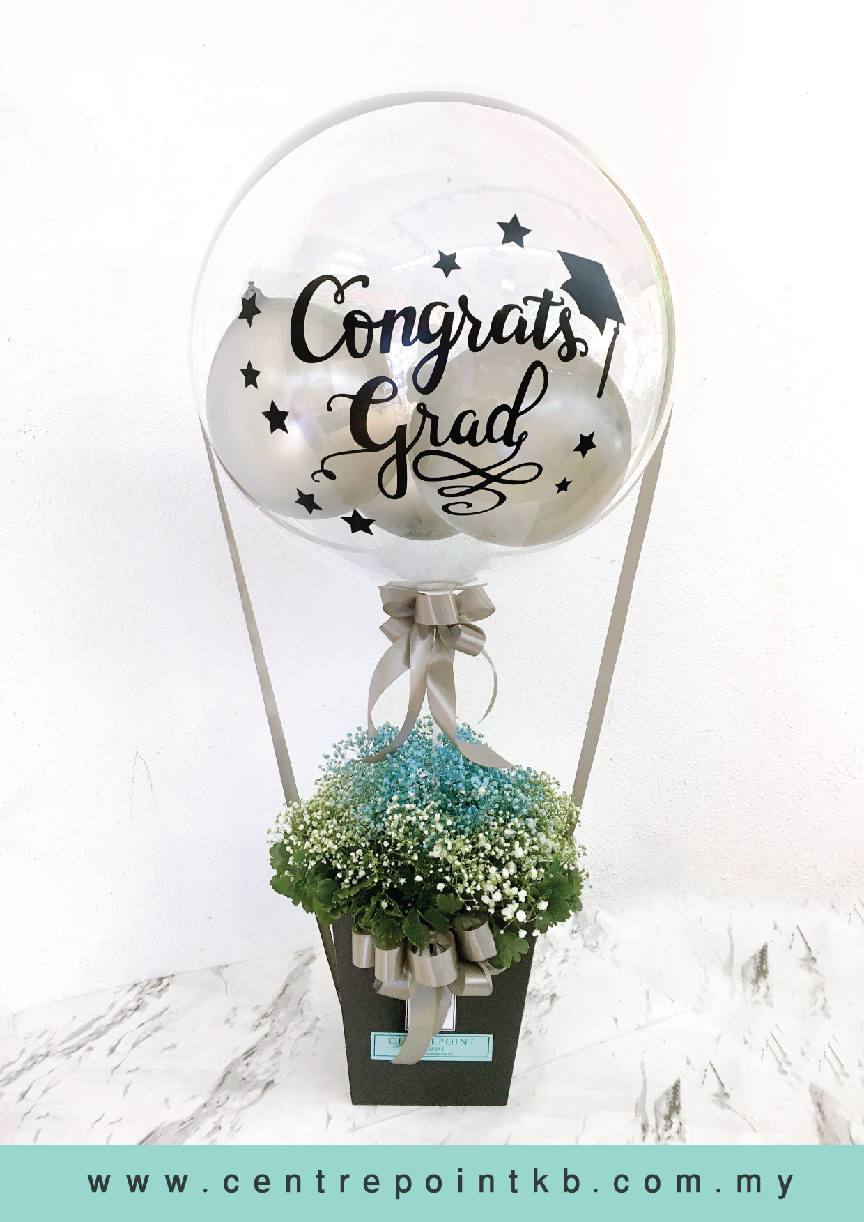 Baby Breath With Premium Giftbox + Confetti Balloon (RM 160.00)