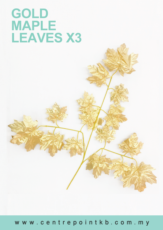 Gold Maple Leaves X3 (Pieces/Dozen)