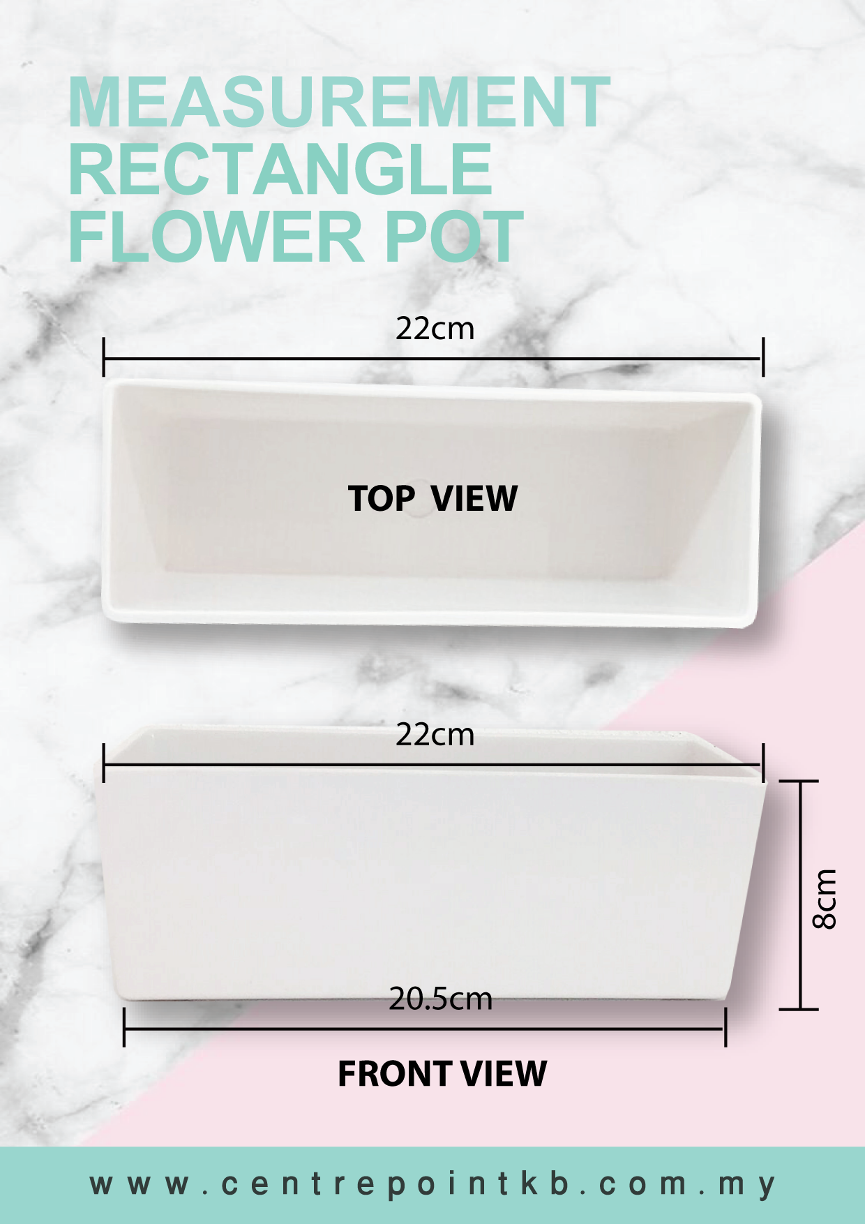 Rectangle Flower Pot (Pieces)