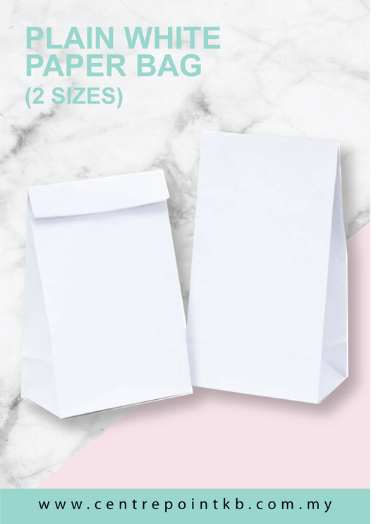Plain White Paper Bag (2  Sizes)