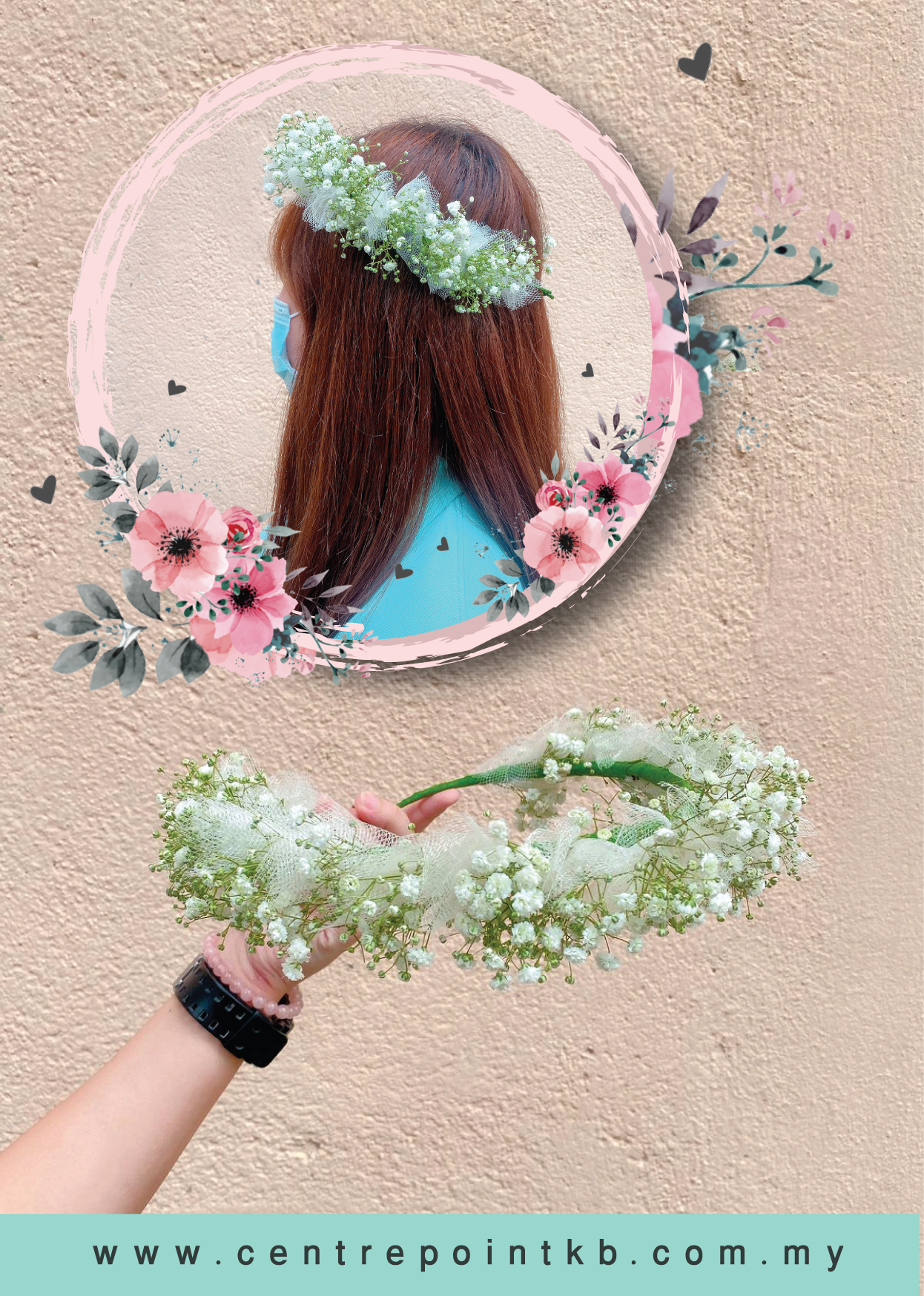 Baby Breath Wedding Head Band (RM 35.00)